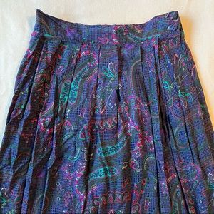 Vintage Paisley Midi Skirt